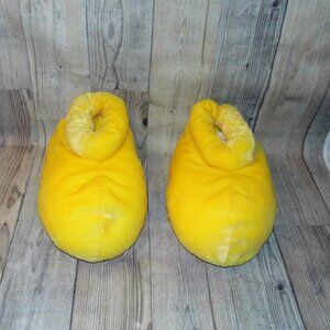 DISNEY Mickey Mouse Plush Yellow Slippers Adult Size Medium Womens Size 7/8